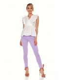 Pantaloni dama din denim lavanda 367 - Magazin online - Boutique